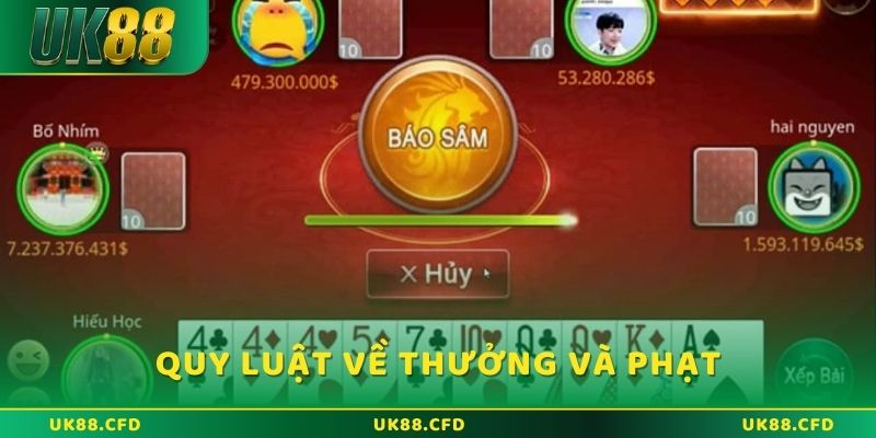 Quy luật chơi Sâm Lốc UK88 với mức thưởng và phạt