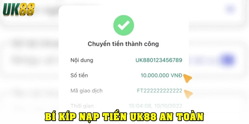 Bí kíp gửi tiền tại UK88 nhanh chóng, an toàn